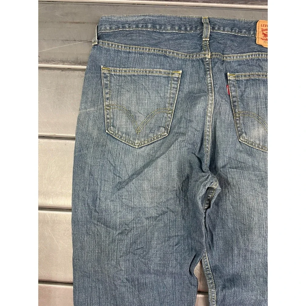 VTG Levis 751 Jeans Mens 36X32 Blue Medium Wash Denim Straight Leg 100%‎ Cotton